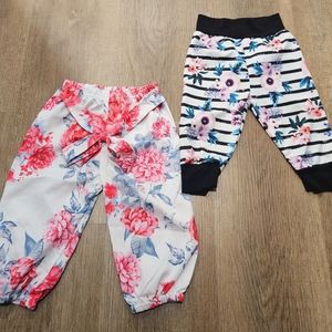 Girls Dress Floral Joggers- Set of 2, US size 12 months
